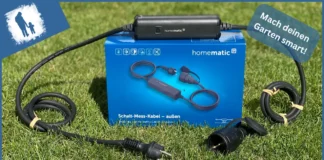 Homematic IP Logo auf dem Schalt-Mess-Kabel