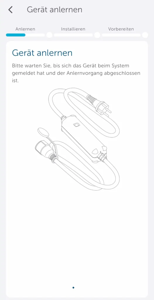 Homematic IP App Screenshot: Anlernen