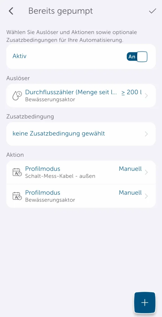 Homematic IP Automatisierung - Bereits gepumpt