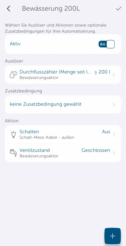 Homematic IP Automatisierung - Bewässerung 200L